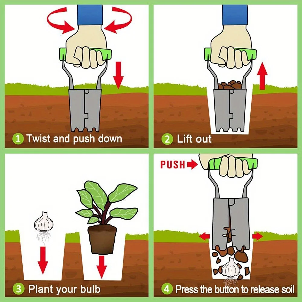 Upgrade your gardening game with a set of iron seedling planting tools, making planting easier and more efficient