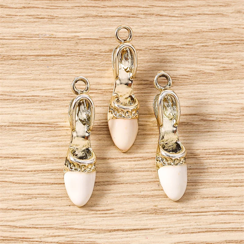 Tusember 10 Stück Emaille 3D Kristall High Heels Charms Anhänger für Schmuckherstellung Ohrringe Halskette DIY Armband Zubehör – Detail 3