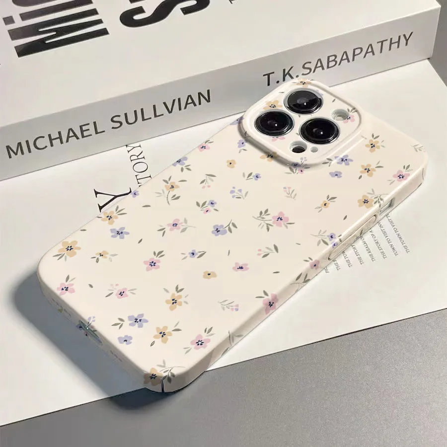 Charming Floral Hard Plastic Phone Case Cover