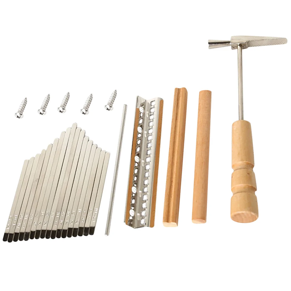 Kalimba Shrapnel DIY Accessories 17 Keys Supplies Kit Bridge Replacement Tuning Hammer Thumb Piano Music Musical instruments musical instrument