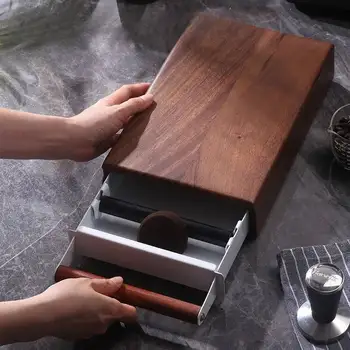 Walnut Espresso Knock Box 1