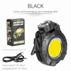 Compact USB Rechargeable Mini LED Flashlight Keychain (G056 black)