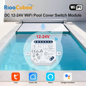 Modulo di Controllo RiooCubee Tuya per Copertura Piscina, DC 12-24V, Controllo Remoto tramite App Smart Life, Compatibile con Google Home e Alexa