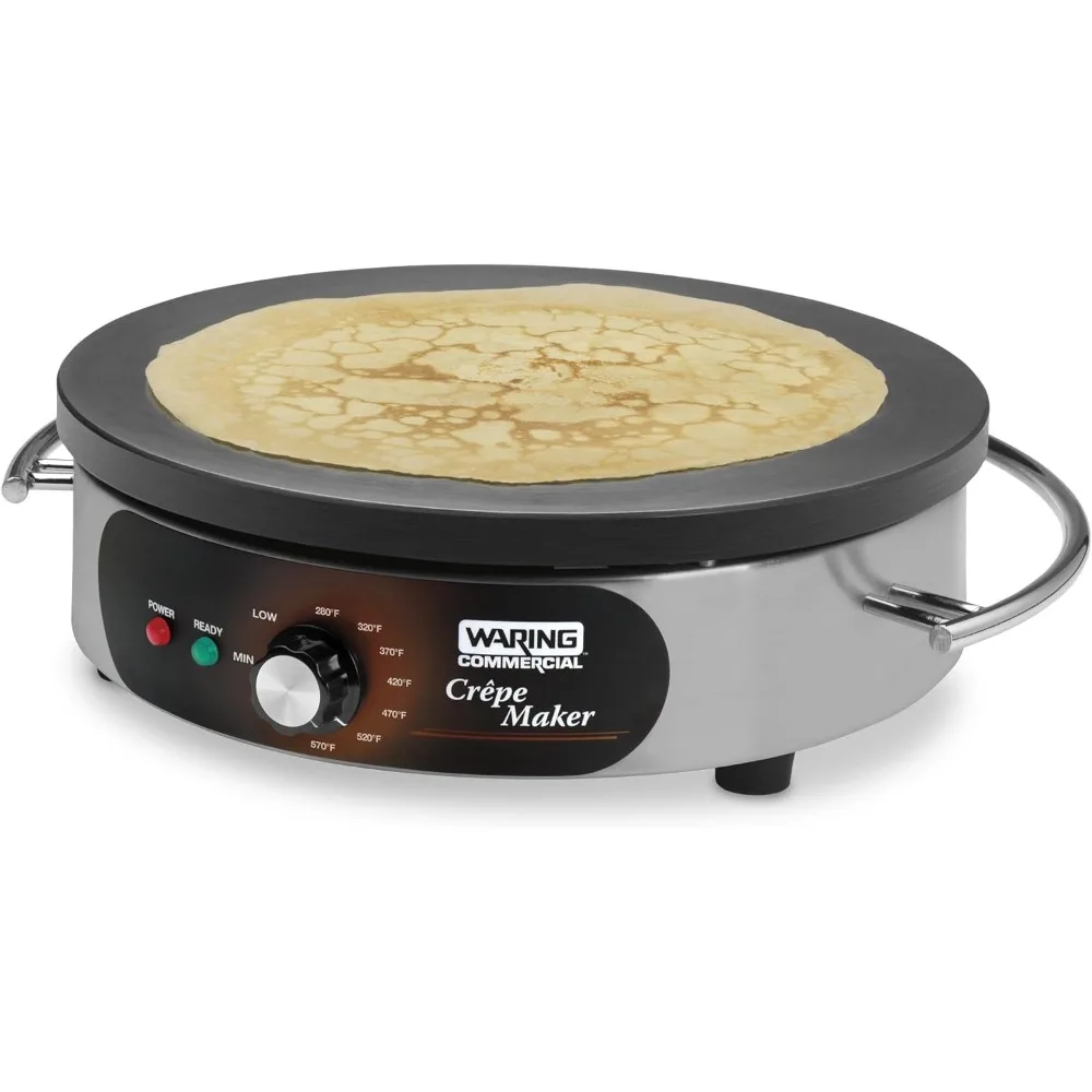 Commercial WSC160X 16" Electric Crepe Maker, Cast Iron Cooking Surface, Stainless Steel Base, Includes Batter 3