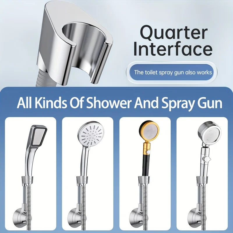 Shower Bracket Bathroom Punch-free Rain Spray Head Fixer Universal Adjustable Wall Hanging 1pc