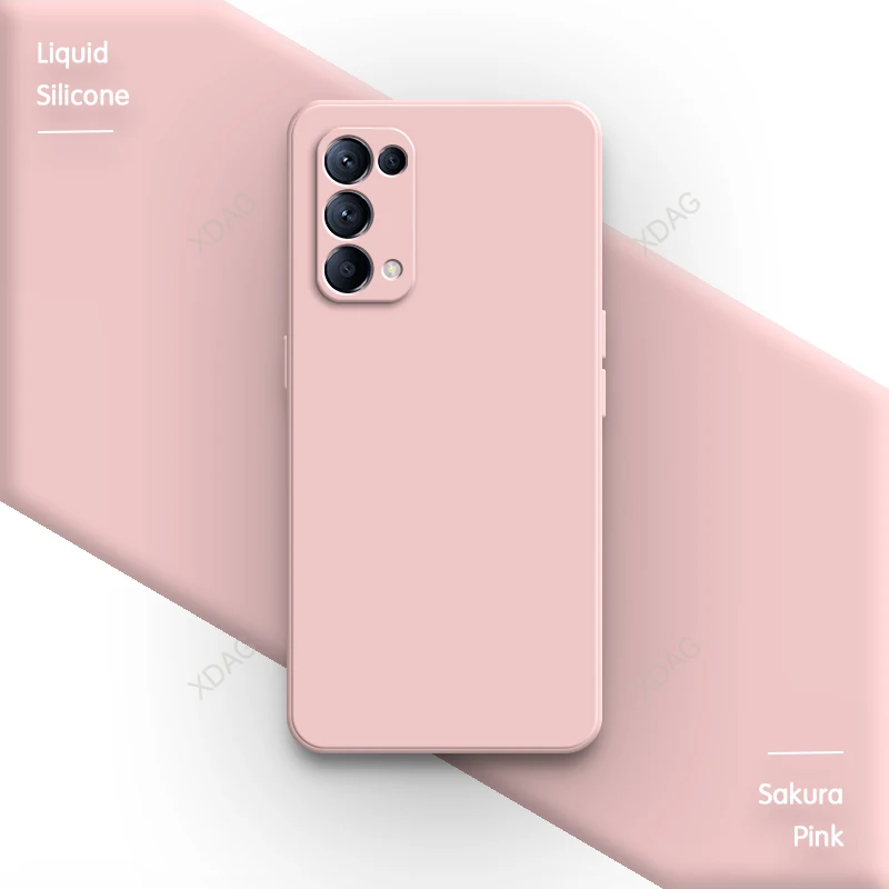 Luxurious Liquid Silicone Pure Color Back Cover - Straight Edge Phone Case