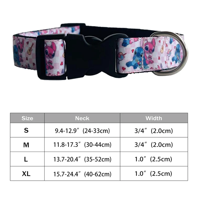 Stitch and Lilo Dog Collar Adjustable for Small Medium Large Dogs 3