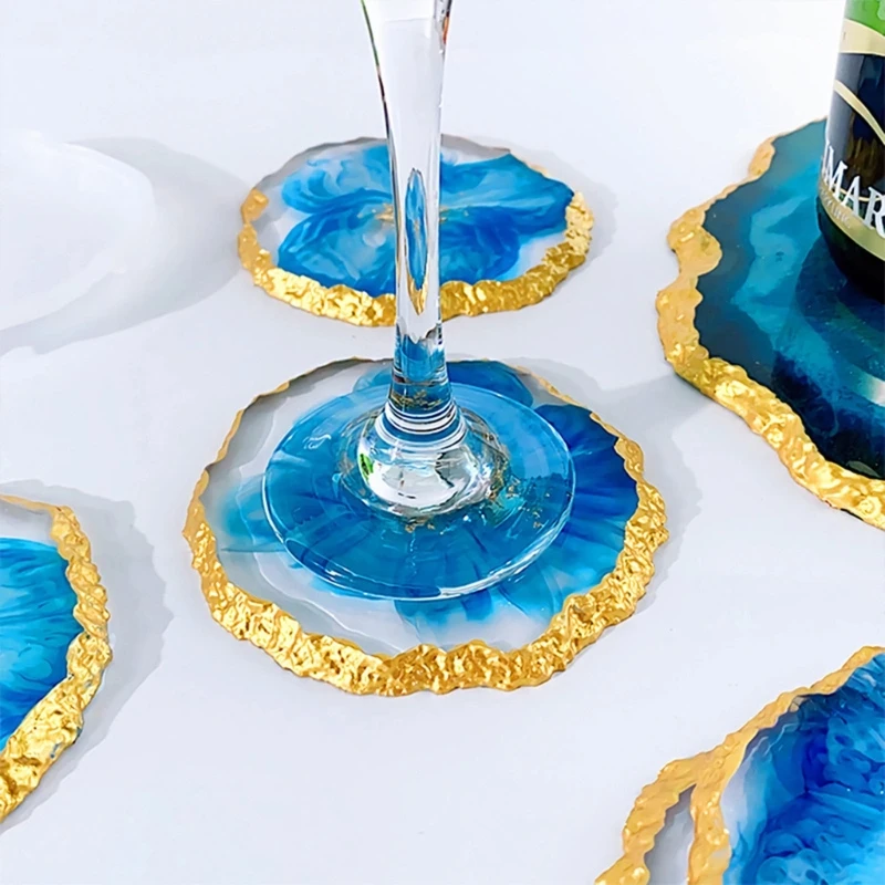 Thick Resin Molds DIY Art Crafts Cup Mat Mold Irregular Tray Silicone Molds for DIY Resin Crafts Home Decoration