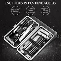 9/11/16/19 Pcs Manicure Cutters Nail Clipper Set Stainless Steel Ear Spoon Nail Clippers Pedicure Nail Art Tool Manicure 1
