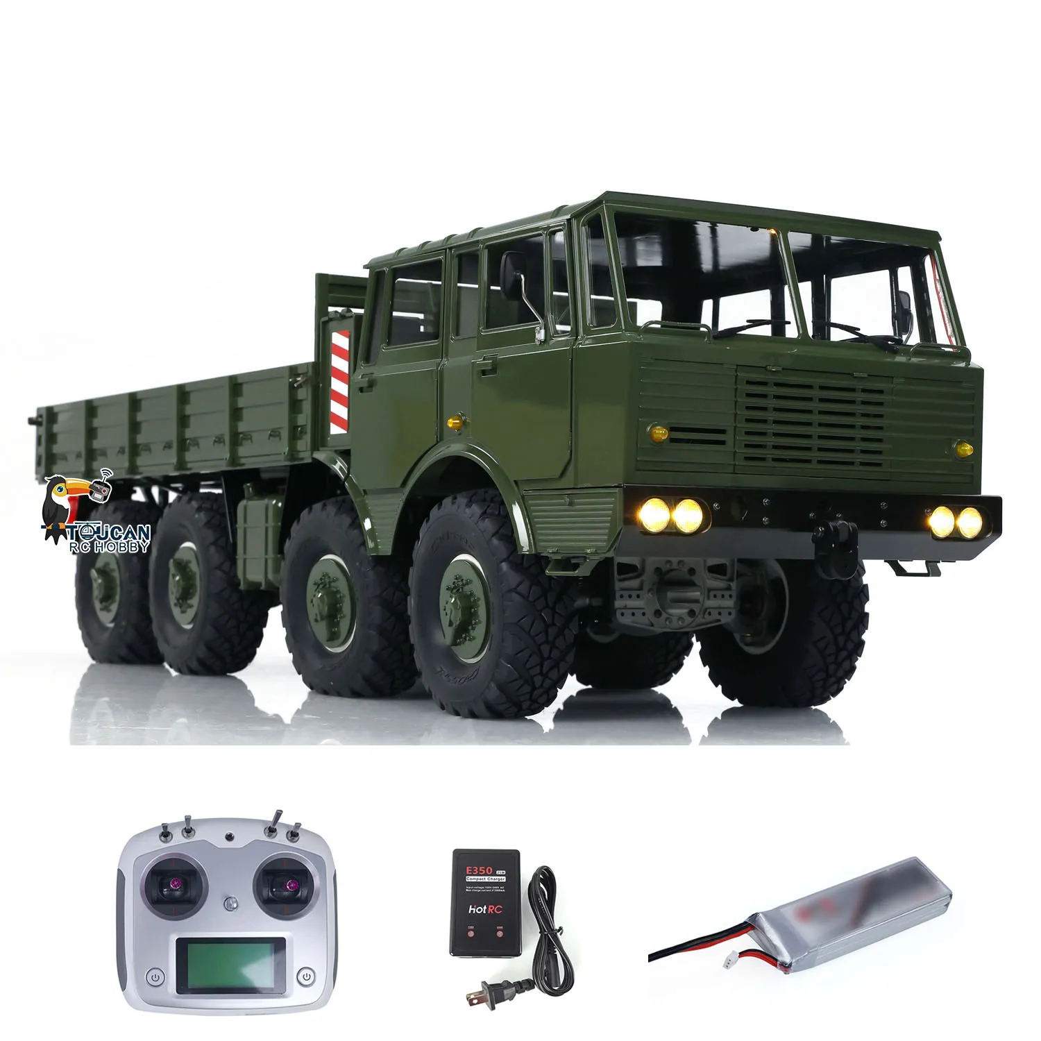 1/12 CROSSRC DC8 8X8 Electric RC RTR Off-road Military Truck Crawler Car Light Sound 2 Speed Transmission Ready to Run Vehicle 2