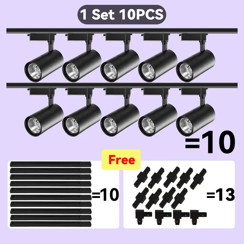 ไฟติดราง LED สปอตไลท์ 220V สำหรับห้องครัว ร้านค้า บ้าน