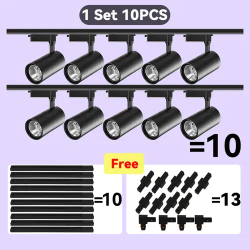 Led Track Light Set Ceiling Lamps Rail Lighting 220V Led Track Lamp Rail Light Spot Light Led Lights for Kitchen Shop Store Home