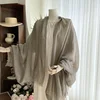 Cotton Linen Solid Color Scarf Female Summer Sun Protection Medium Length Gauze Japanese Korean Beach Scarves Tourism Shawl 3