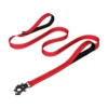 Heavy Duty Dog Leash- Nylon reflective dog leash with Soft Padded 2 Handle & Auto Lock Frog Clip Outdoor dog leash