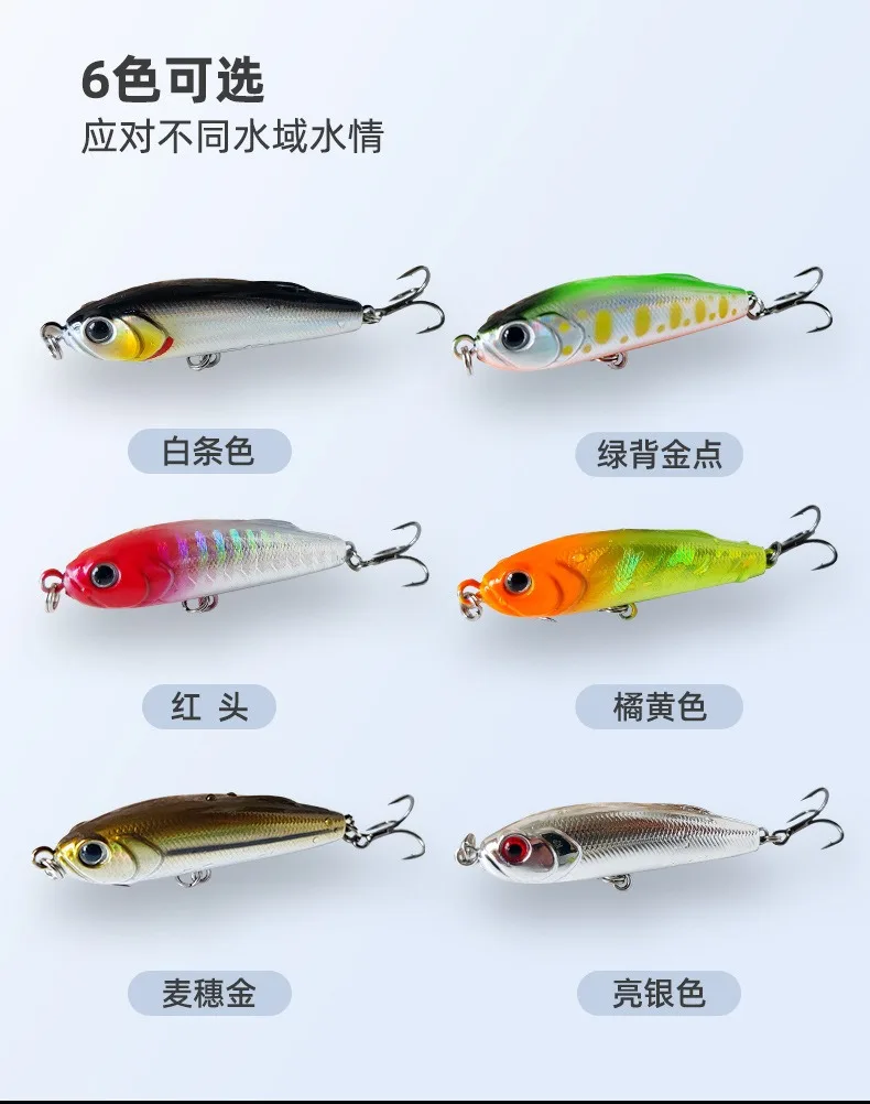 1PCS Neue Sinking Bleistift Angeln Locken 45mm 4g/55mm 7g Mini Künstliche Harten köder 3D Augen Pesca Forelle Angelgerät – Detail 4