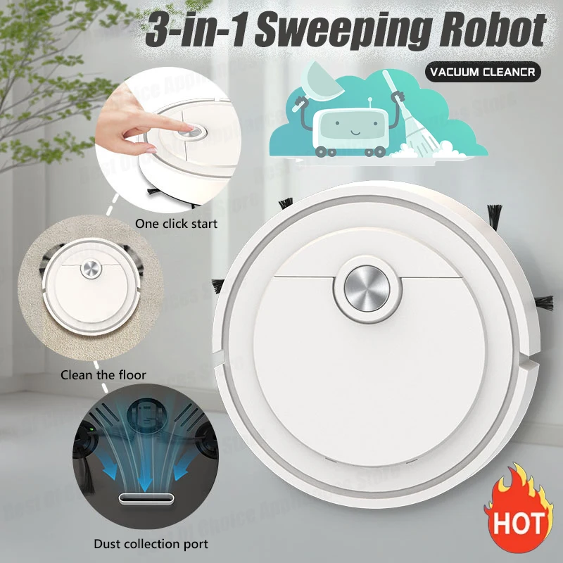 Sweeping Robot Vacuum Cleaner Mopping 3-in-1 Smart Automatic Vacuum Mop Robot Portable Sweeping Machine Home Cleaning Appliances