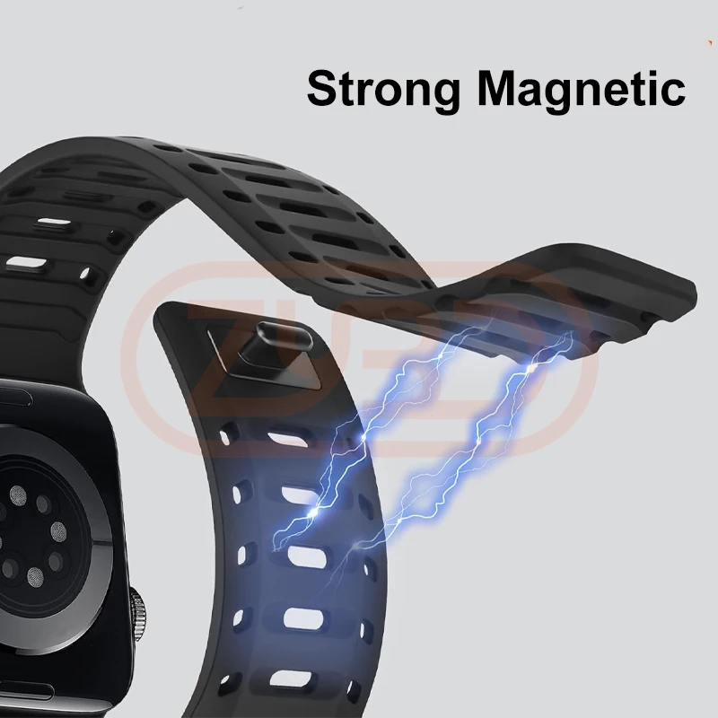 Magnetic Silicone Breathable Bracelet Strap