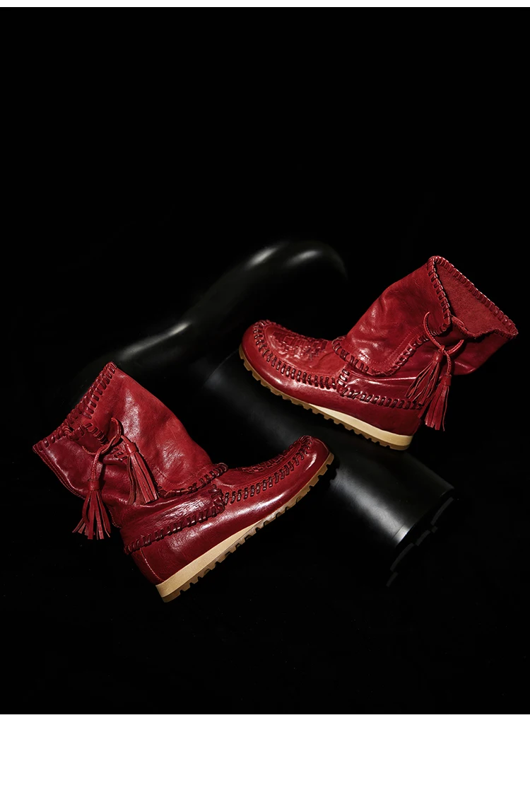 Fashion Genuine Leather Western Boots Detail 5
