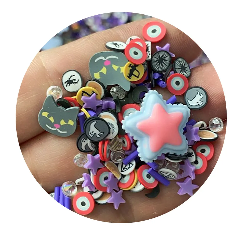 

Смешанный Хэллоуин призрак звезда глазный шар для рукоделия пластиковые аксессуары для ногтевого дизайна Хрустальный слайм наполнитель