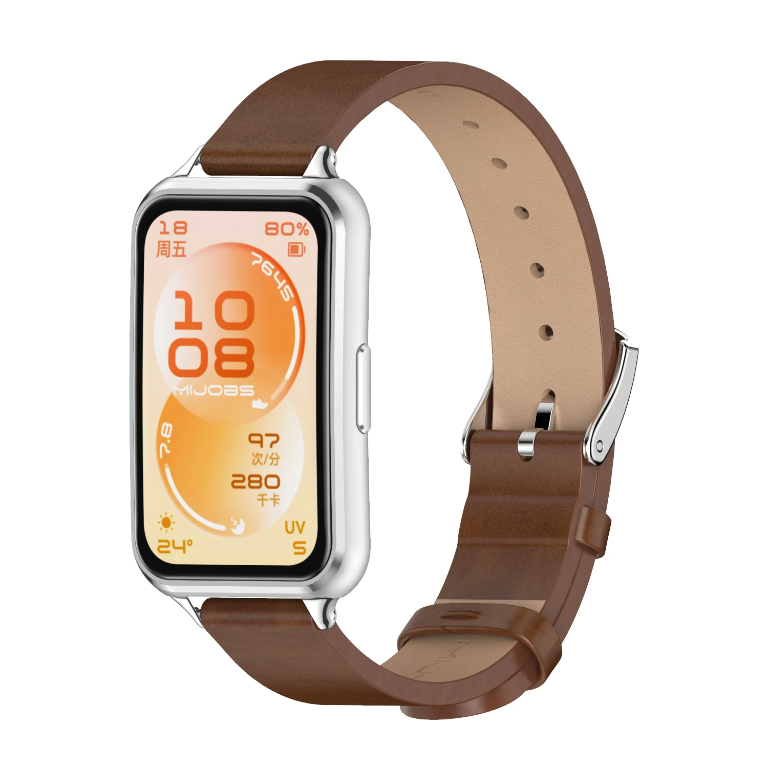 Leather Strap Bracelet for Huawei Band 11 Series Watch
