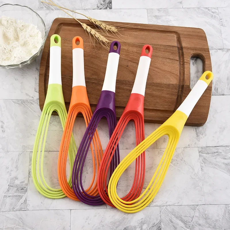Description Picture 3 of itemNew Creative Egg Beaters Rotary Whisk Dual Purpose Plastic Folding Storage Mixer Multifunctional Hand Mixer Kitchen Accessories