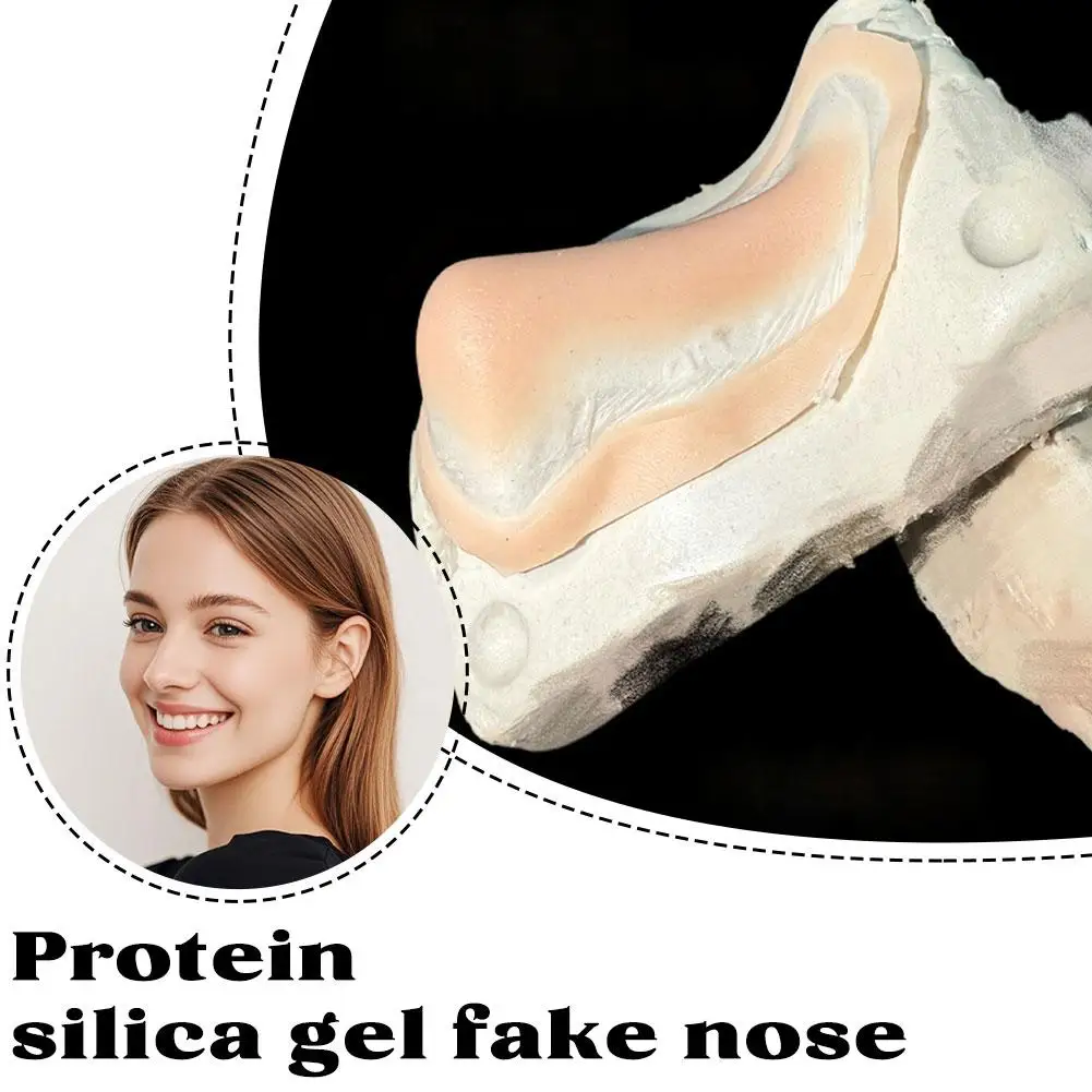 코스프레 실리콘 가짜 코 턱 키트 현실적인 재사용 가능한 특수 효과 피부 친화적인 실리콘 가짜 코 전문 메이크업