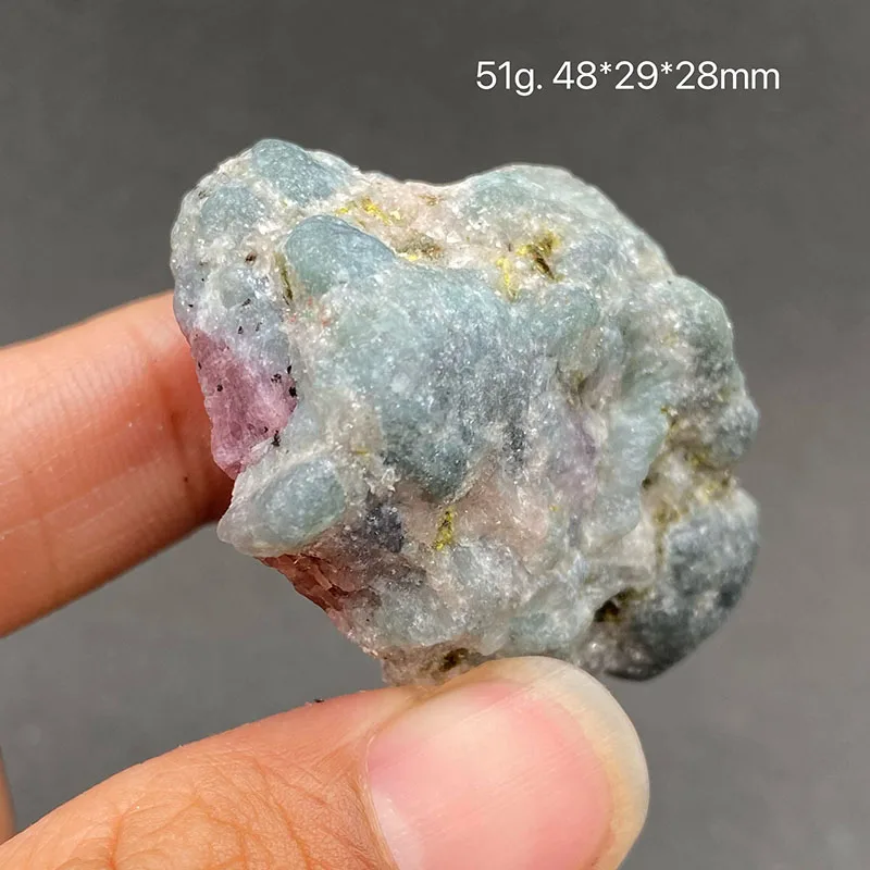 100% Rare Natural Ruby and  Aquamarine  Mineral Specimens Stones and Crystals Healing Crystal from Myanmar