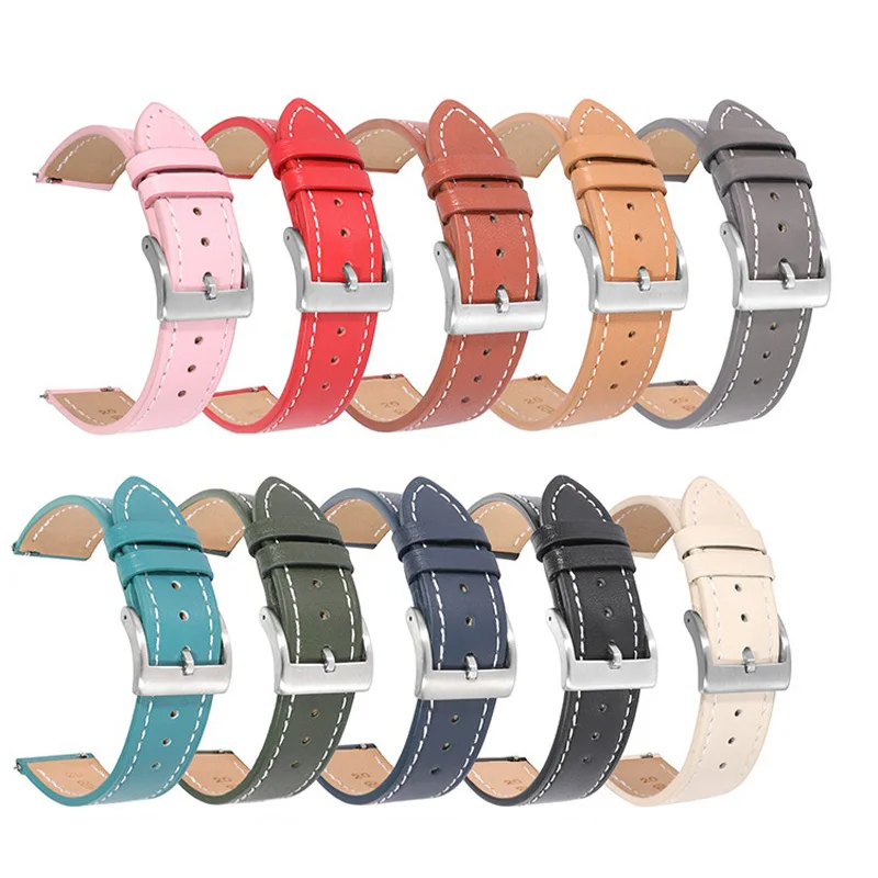 18mm Leather Bracelet Watchband For Garmin Vivoactive 3S 4S Venu 2S