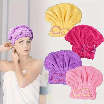 Cuffia per capelli ad asciugatura rapida Cappello da bagno con papillon da donna Asciugamano in microfibra Cuffia da doccia in superfibra per accessori da bagno spa Cuffia da doccia