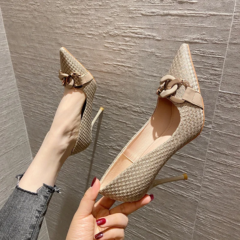2023 Spring Autumn Sexy Thin High Heels Pumps for Women Solid