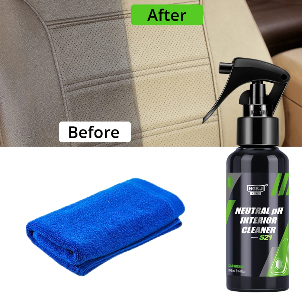 

HGKJ S21 Neutral Car Cleaning Interior Parts Plastic Refreshing Liquid Leather Repair Dry Foam Cleaner Spray Foaming Agent clean