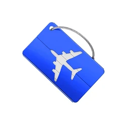 Aluminum Alloy Anti-lost Luggage Tag with Name ID Card (Blue)