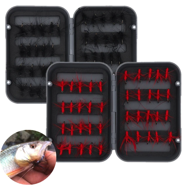 40pcs/Box Vivid and lively feathers Trout Fly Fishing Flies Kit