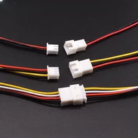 10ชิ้น JST ขั้วต่อสายไฟ XH2.54 XH 2.54มม. 2P/3P/4P/5P/6 PIN ซ็อกเก็ตปลั๊กตัวเมียพิทช์10ซม./20ซม./30ซม. 26AWG ความยาว 1