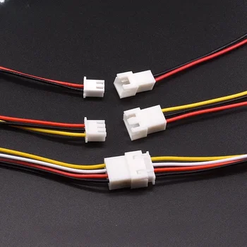 10ชิ้น JST ขั้วต่อสายไฟ XH2.54 XH 2.54มม. 2P/3P/4P/5P/6 PIN ซ็อกเก็ตปลั๊กตัวเมียพิทช์10ซม./20ซม./30ซม. 26AWG ความยาว 1