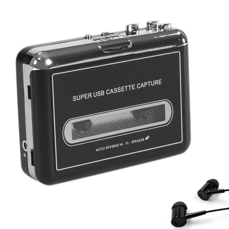 

Портативный стерео USB-кассетный плеер, пластиковая Кассетная лента в MP3 конвертер, записывающее устройство с громкоговорителем, захват звука, музыкальный плеер