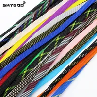 1/2/5/10/20/30/50M 6 มม.ฉนวน PET Braid Sleeve Sleeving ขยายความหนาแน่นสูงสาย Sheath Wrap Protector Braid สําหรับสายไฟ 1