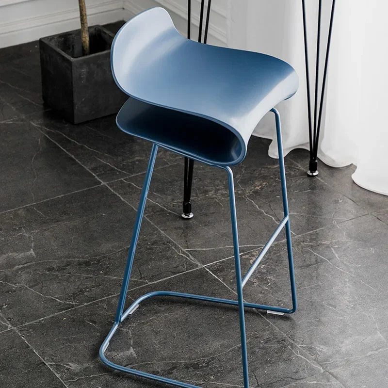 Cream Style Accent Bar Chairs High Stool Modern Reception Bar Chairs Plastic Restaurant Furniture Tabouret De LLBC