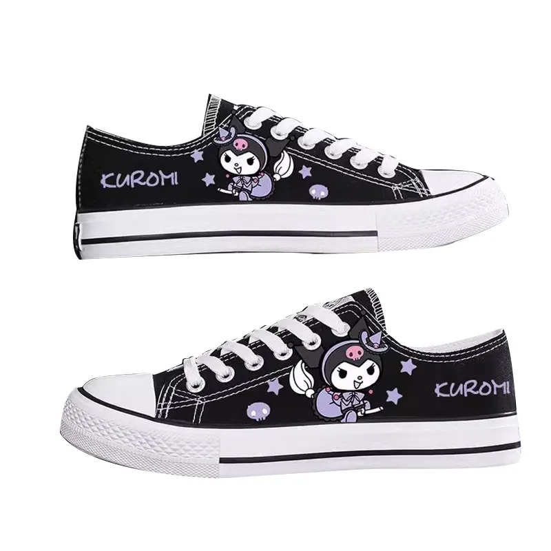 

Sanrio Kawaii My Melody Teenagers Canvas Shoes Kuromi Cinnamoroll Anime Cartoon Versatile Printed Durable Students Casual Shoes