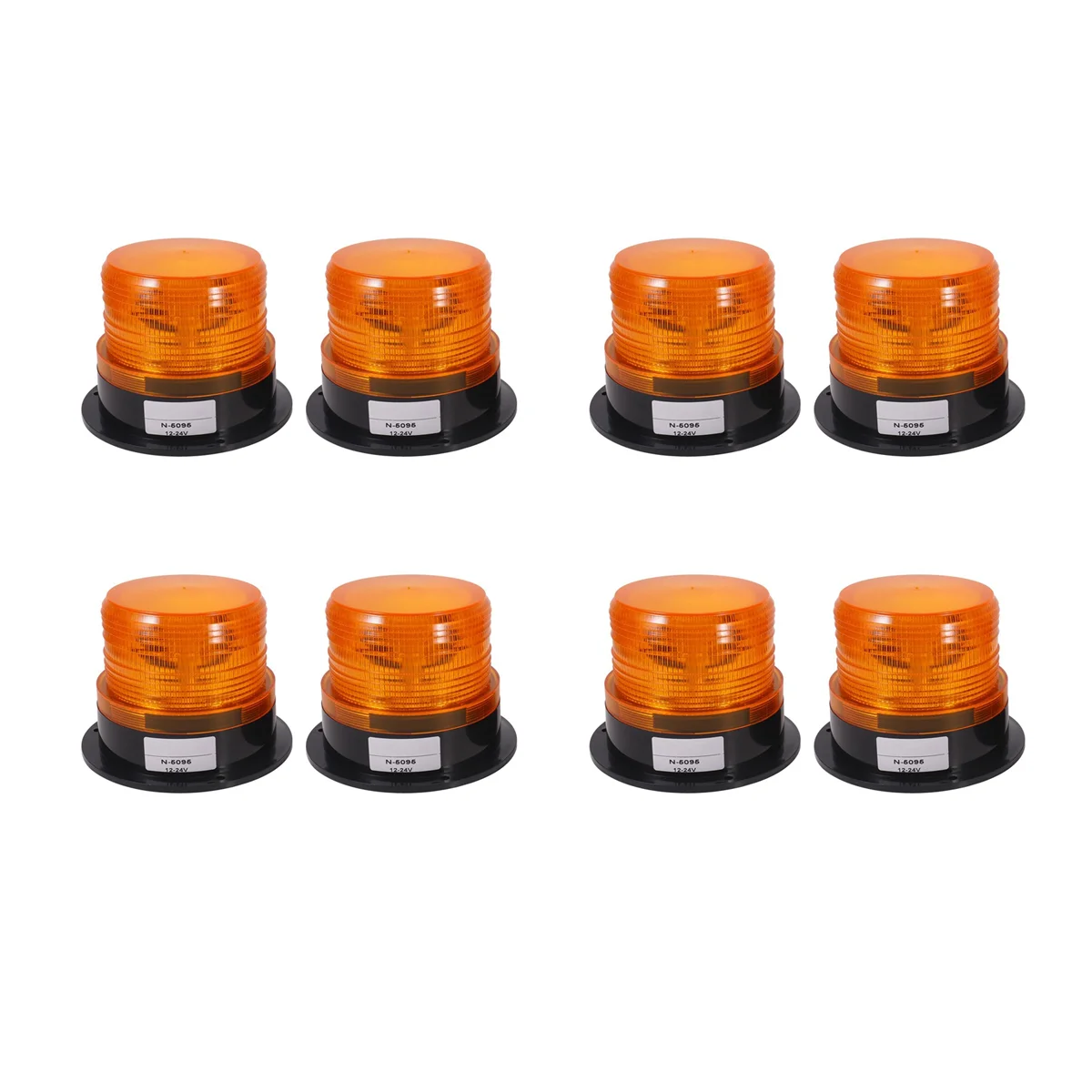 

8 x Amber LED Beacon Strobe Emergency Flashing Light Warning Lamp Truck 12V 24V