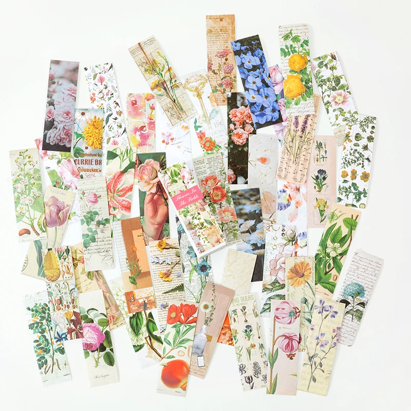 Vintage-Inspired Washi Paper Sticker Collection: Butterflies & Natural Plants