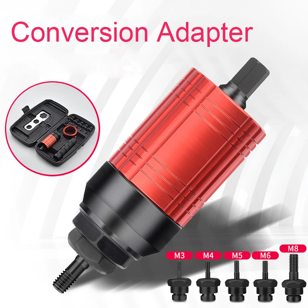 

Manual Electric Rivet Nut Gun Detachable Hand Rivet Nut Tool Set Electric Pneumatic Rivet Machine Quick Conversion Tool