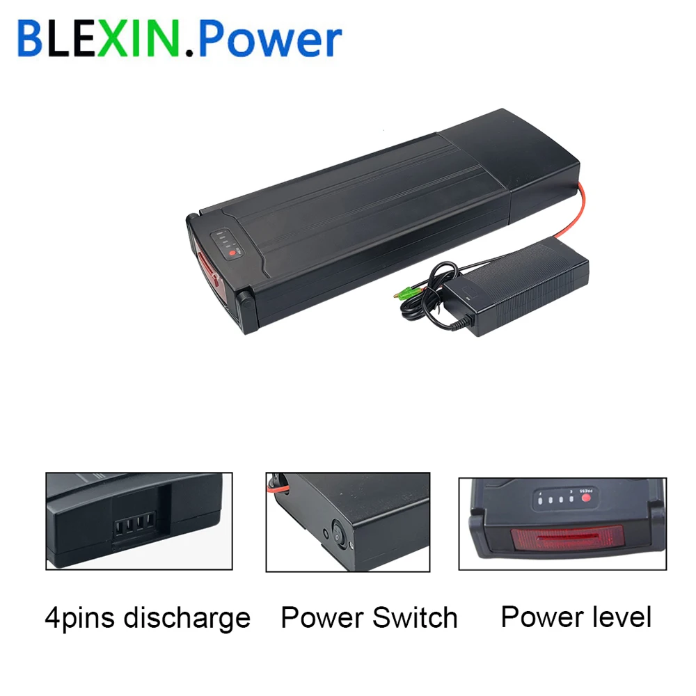24v rear rack ebike battery Pack 10.4Ah 13Ah 15Ah 17.5Ah 20Ah 250W 350W 500W Electric Bike Rack Carrier Battery Charger