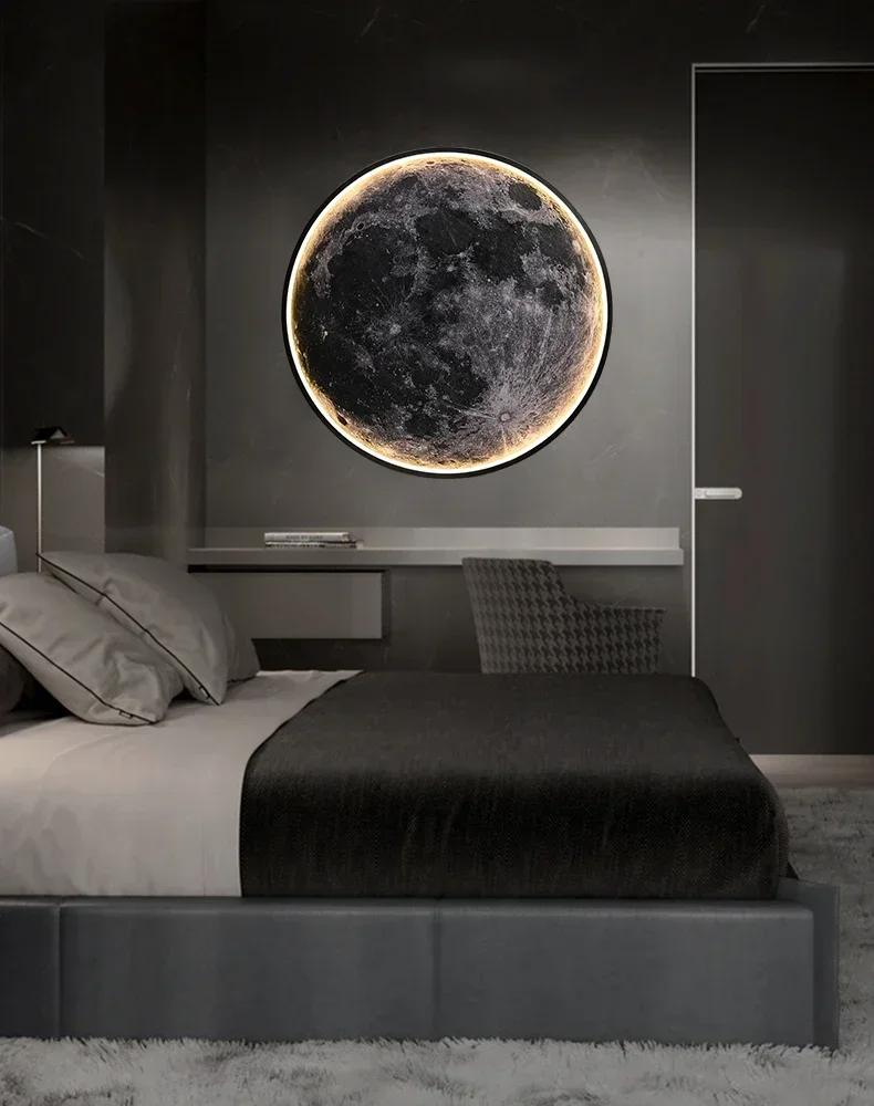 Description Picture 5 of itemModern Wall Lamp LED Moon Ceiling Lights Bedroom Dining Room Corridor Stairway Aisle Hall Indoor Light Creative