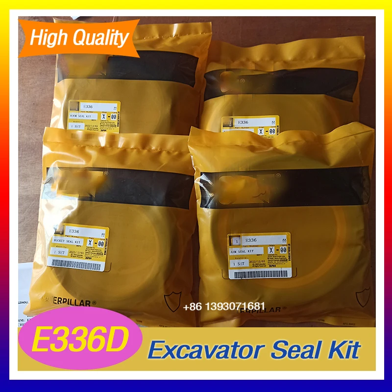 

4 Sets Excavator Hydraulic Cylinder Seal Kits For E336D Boom Arm Bucket Seal Kit Stamps