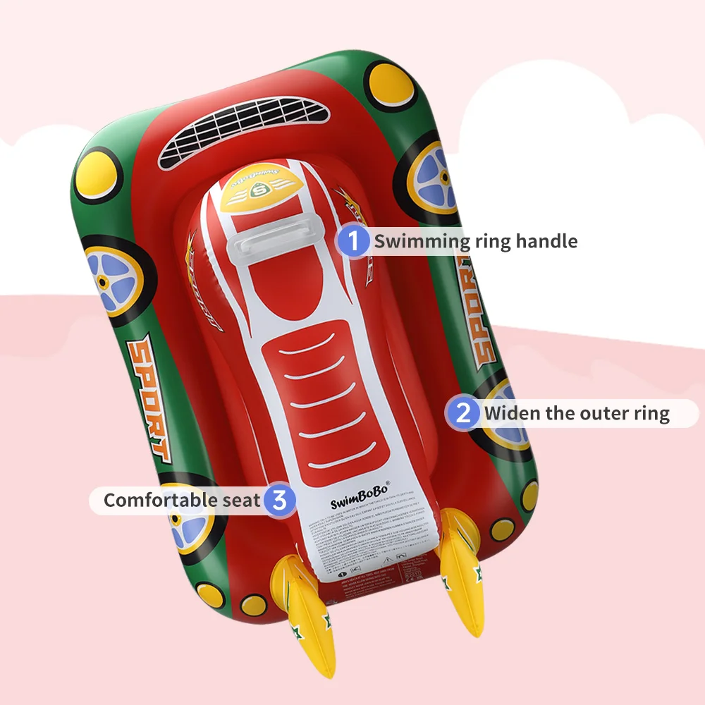 Swimbobo Kids Inflatable Swimming Seat Float New Cool Motorboat Ring Floating Thicken PVCFor Summer Baby Swim CircleWater Toy - Image 5