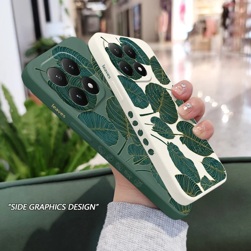 Green Leaf Silicone Phone Case Cover
