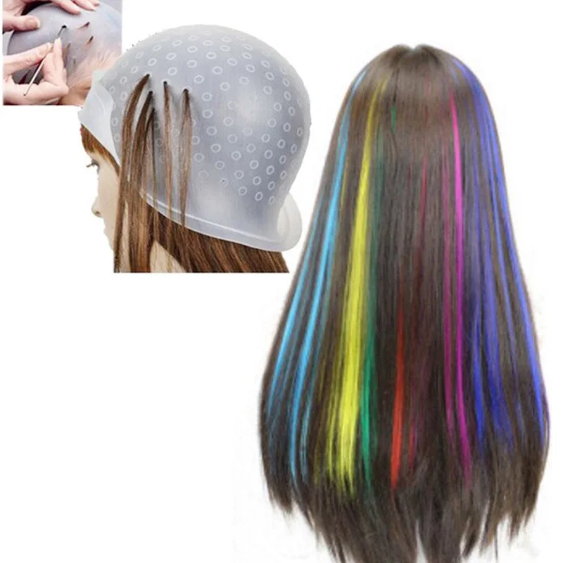 Hair Dye Cap Hair Dye Cap for Highlighting Hood Hair Coloring Silicone Meches Hat Scratches Painting Wicks