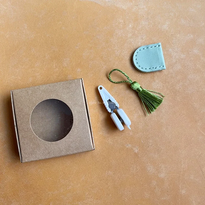 Super Small Cute Handy Leather Products Cutting Thread Tools DIY Leather Goods Embroidery Portable Safety Spring Yarn Scissors