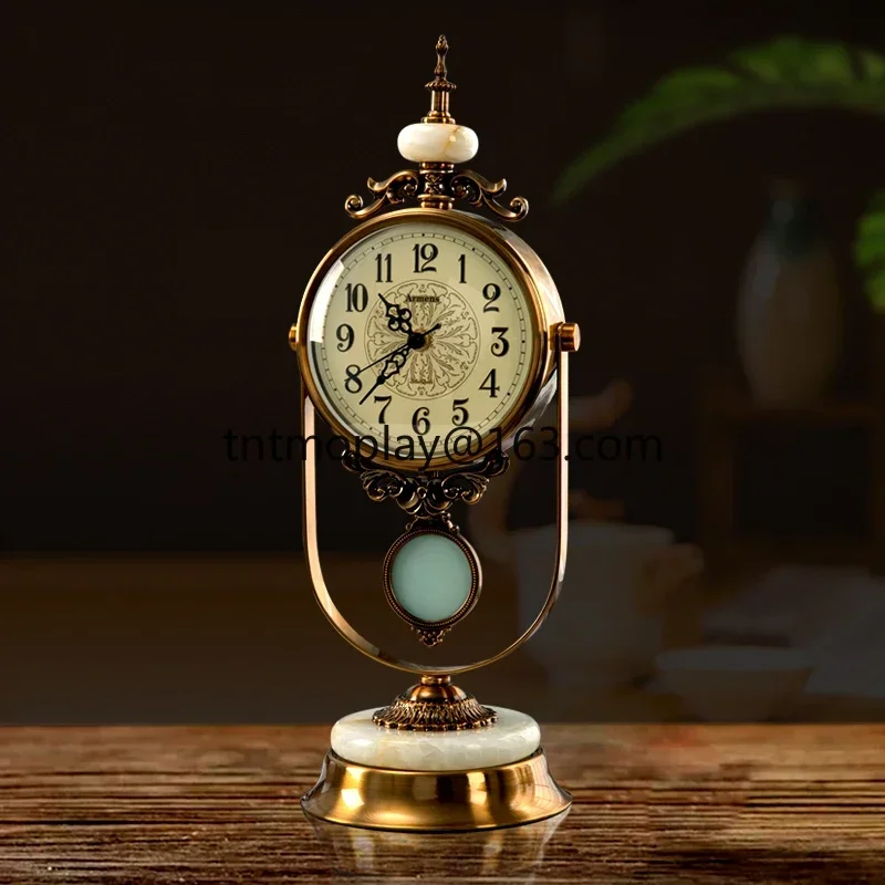 Light luxury clock, living room desktop clock